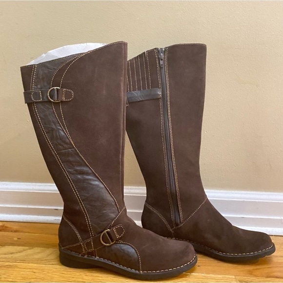 Clarks Suede/Leather Upper Ridding Boots - Picture 1 of 10